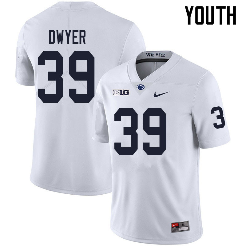 Youth #39 Robbie Dwyer Penn State Nittany Lions College Football Jerseys Sale-White